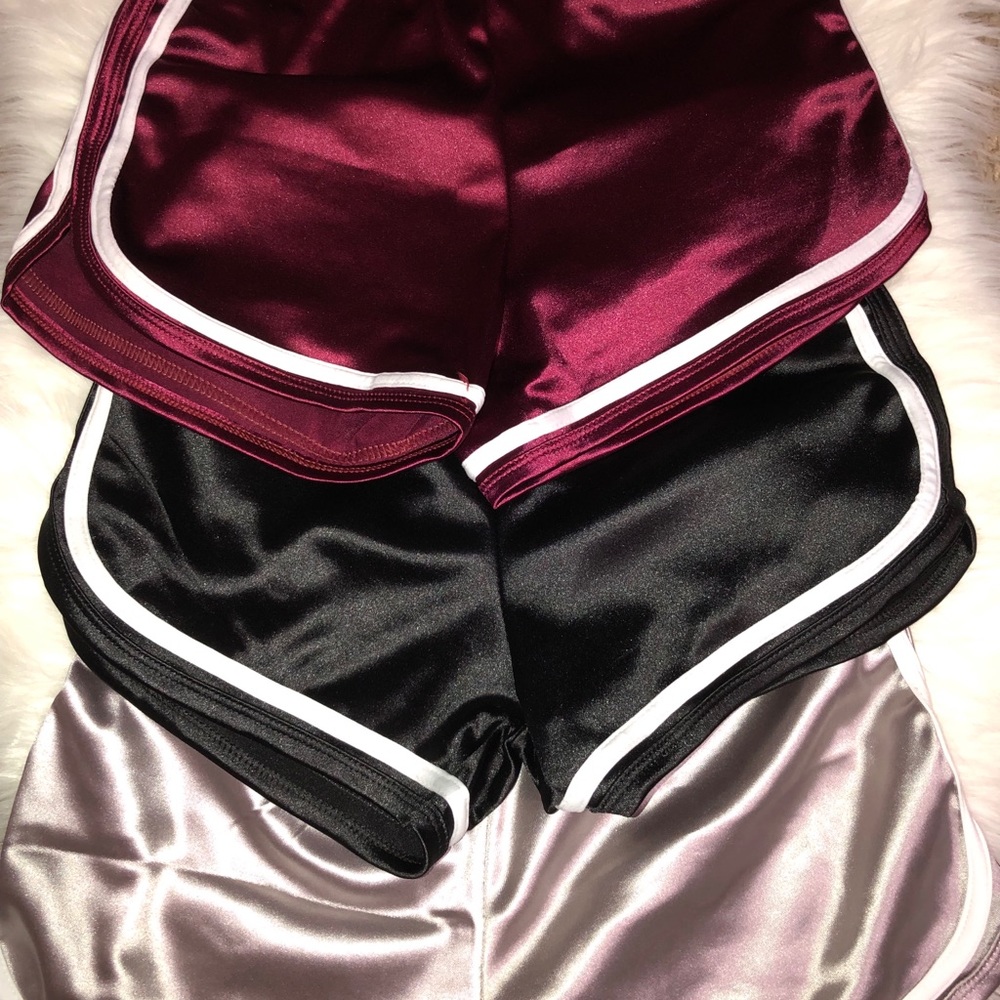 Last Pair🔥Black Satin Shorts🎁 - Picture 2 of 2